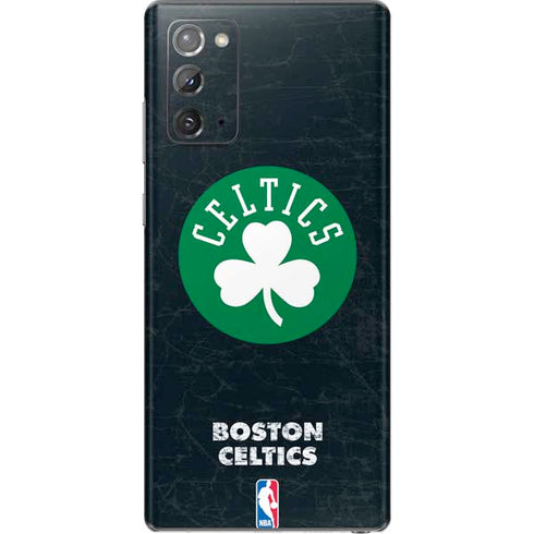 NBA Boston Celtics Black Secondary Logo Galaxy Note20 5G Skin